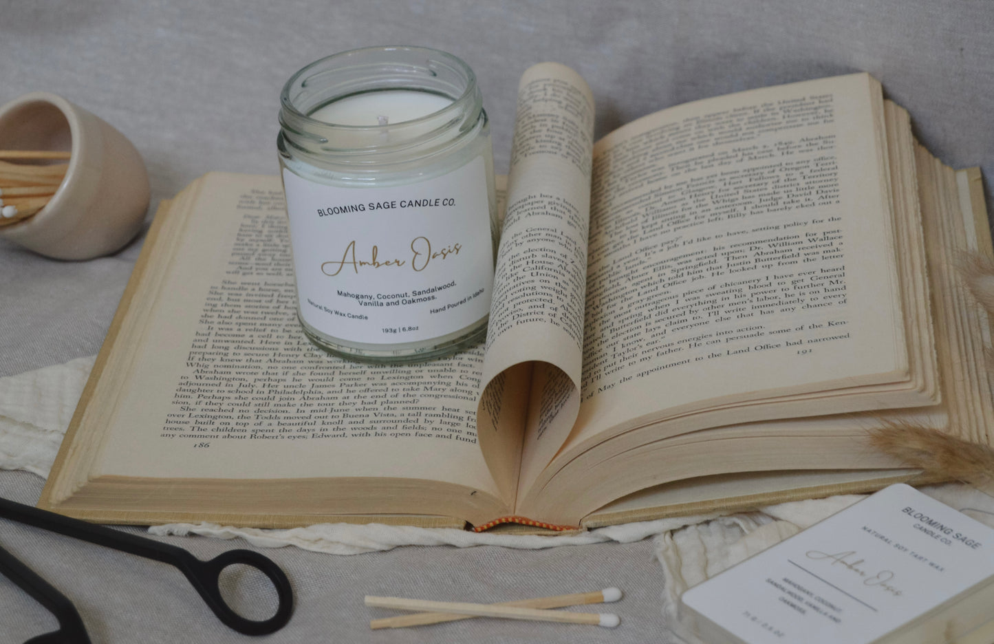 Amber Oasis Soy Wax Candle